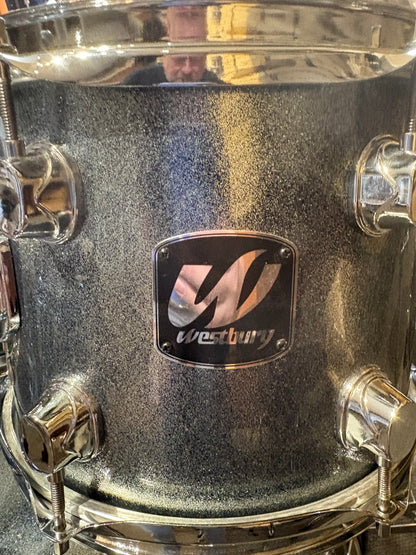Westbury 5 Piece Drum Set w/Hardware & Cymbals - Aqua Sparkle (Used)