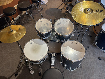 Westbury 5 Piece Drum Set w/Hardware & Cymbals - Aqua Sparkle (Used)