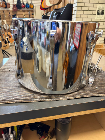 Ludwig 14"x10" Chrome "Ludalloy" Marching Snare Drum w/Case (1970)