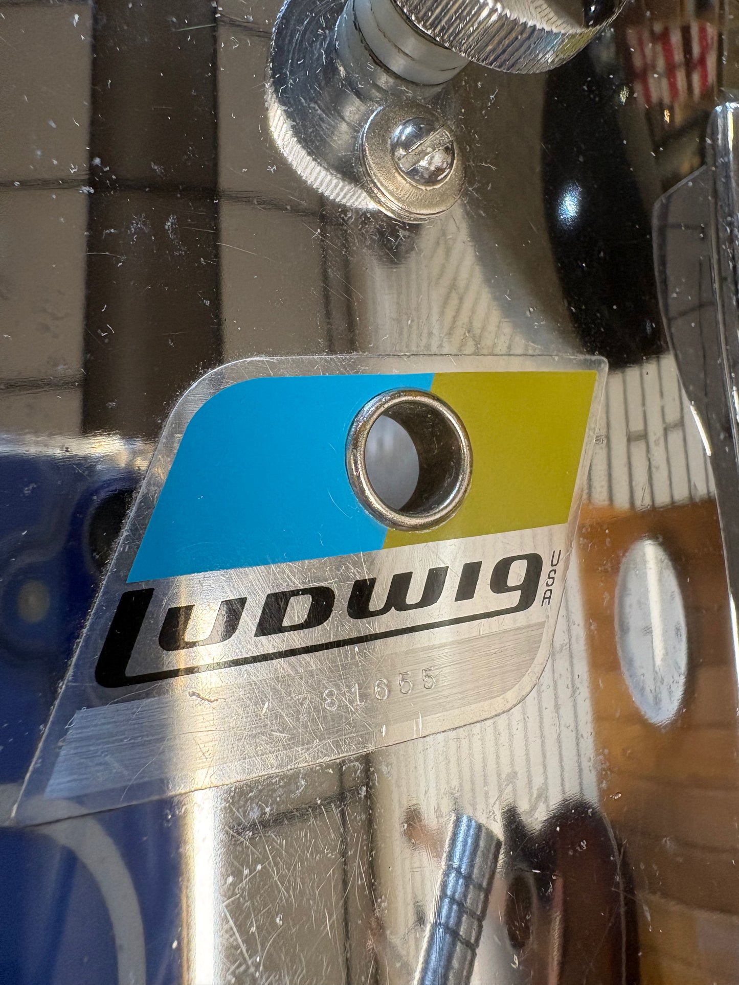 Ludwig 14"x10" Chrome "Ludalloy" Marching Snare Drum w/Case (1970)