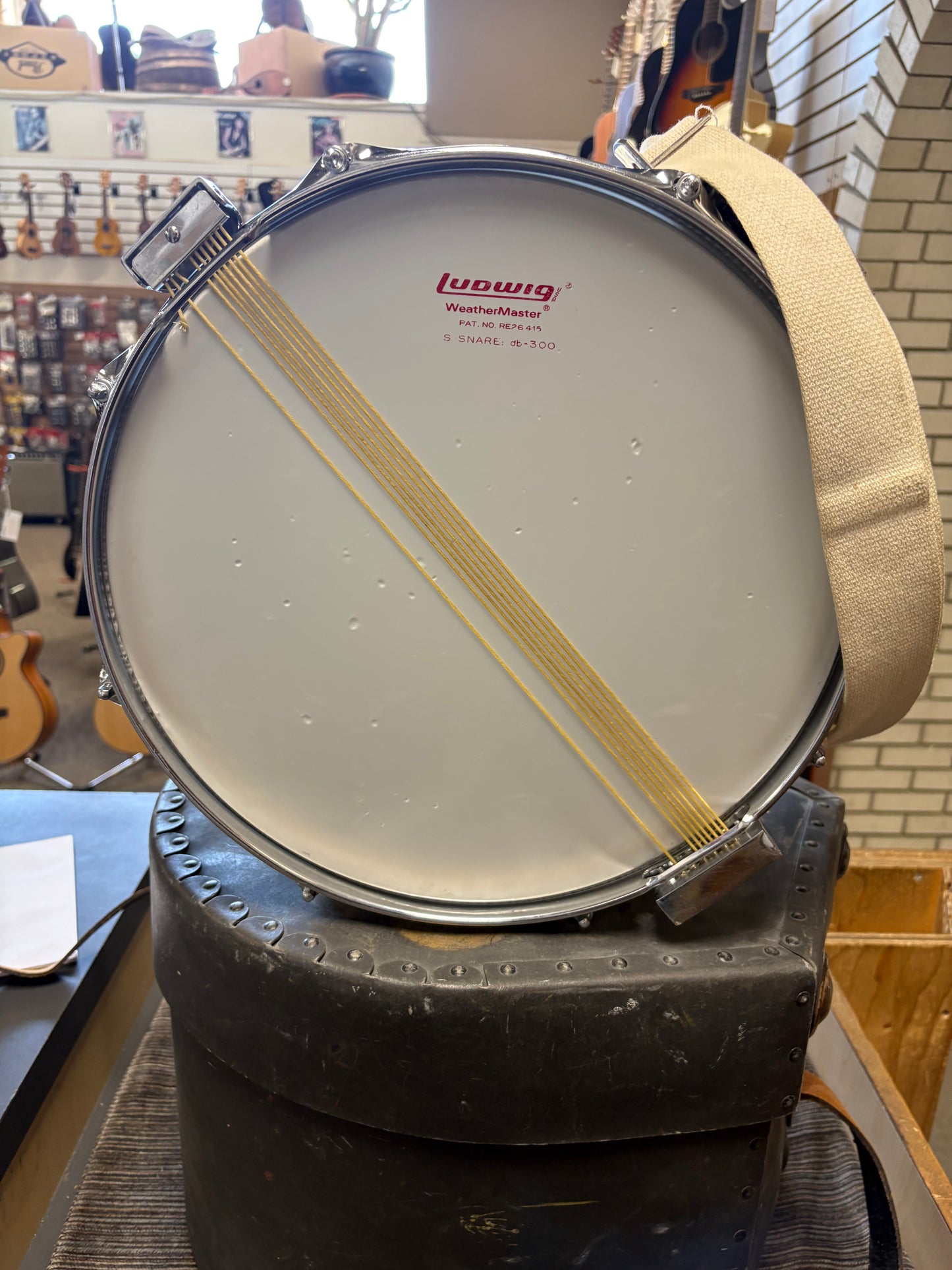 Ludwig 14"x10" Chrome "Ludalloy" Marching Snare Drum w/Case (1970)