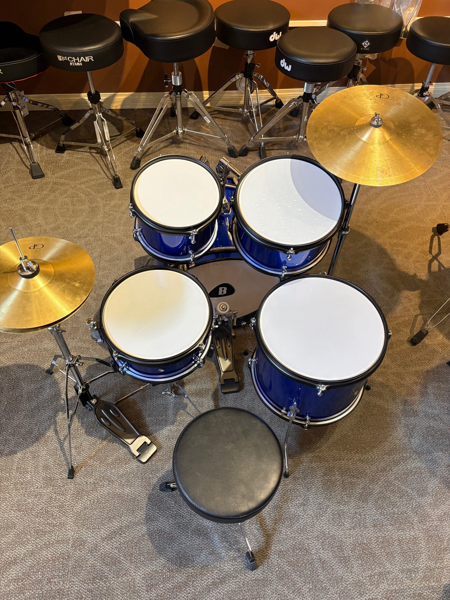 Granite Percussion 5-Piece Junior Drum Set - Blue (Used)