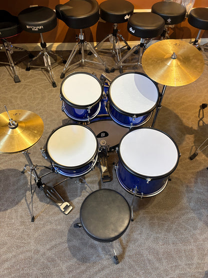 Granite Percussion 5-Piece Junior Drum Set - Blue (Used)