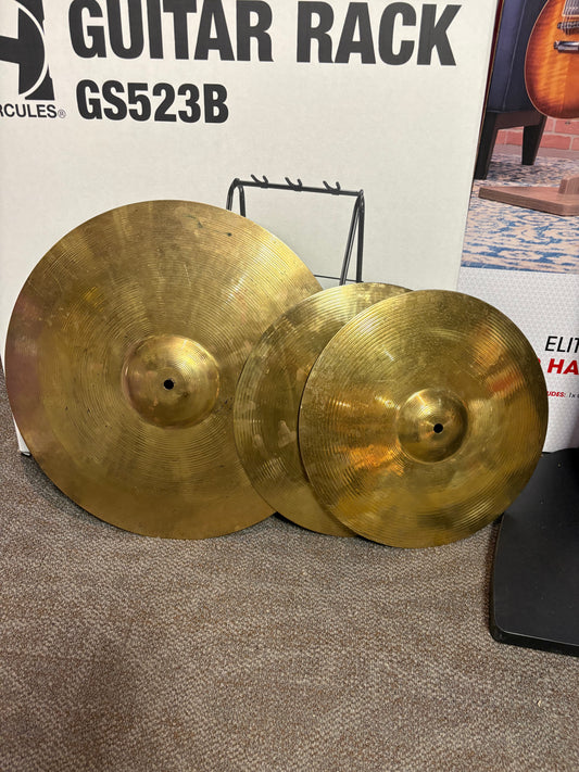 2 Piece Brass Cymbal Pack - 14" Hi-Hats & 18" Crash Ride