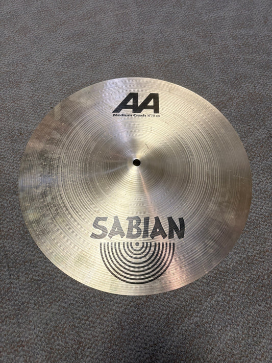 Sabian 16" AA Medium Crash Cymbal (Used)