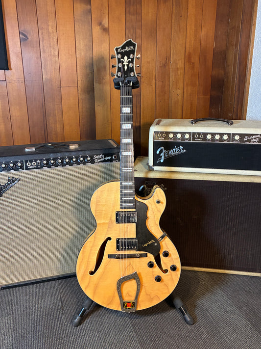Hagstrom HJ500 Archtop Hollow Body Electric Guitar w/Case - Natural (Used)