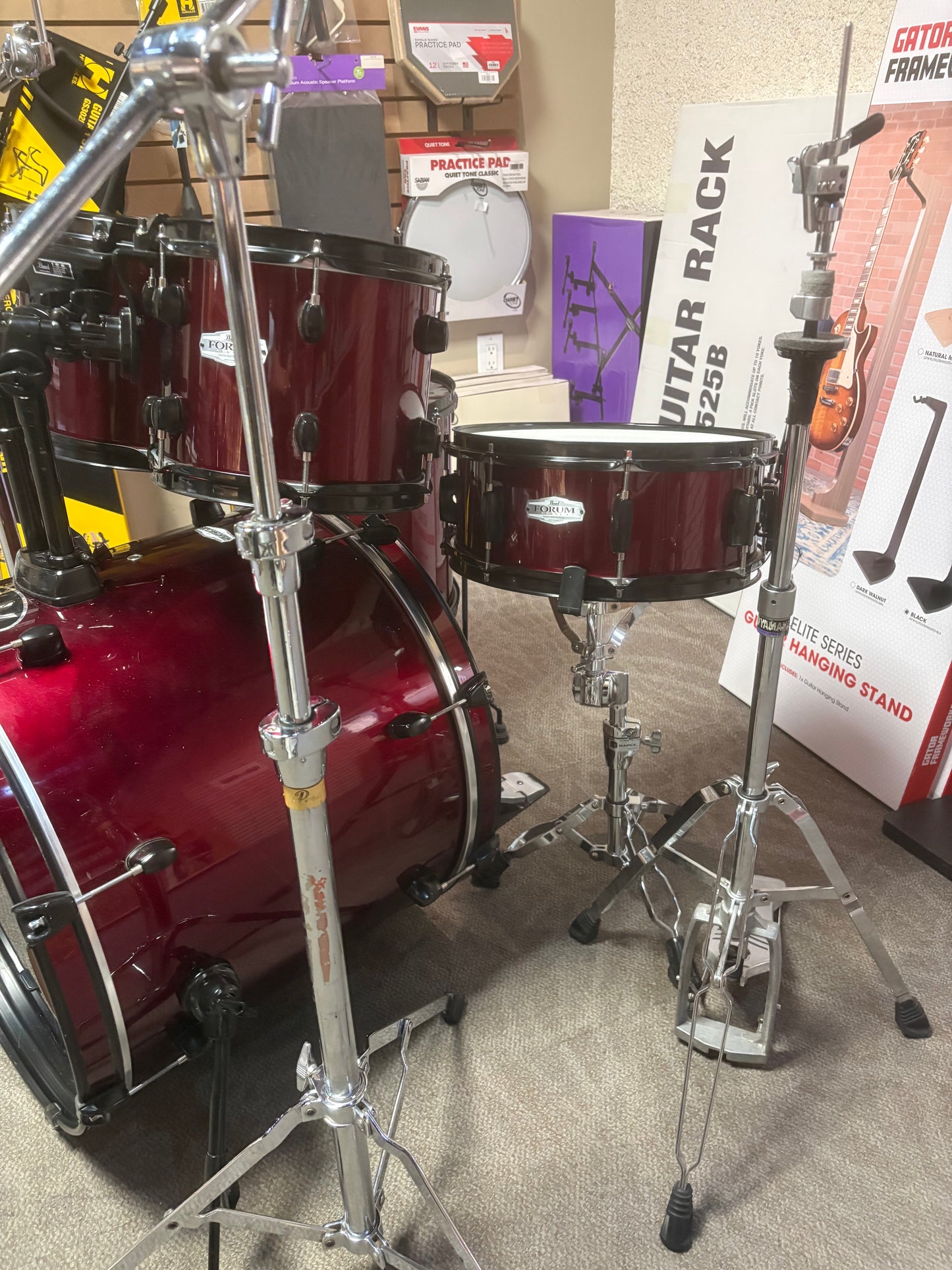 Pearl Forum 5-Piece Drum Set w/Hardware - Wine Red (Used)