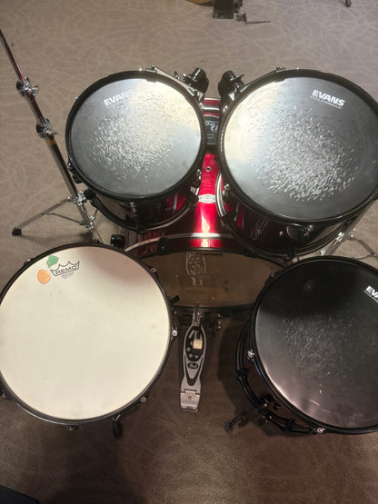 Pearl Forum 5-Piece Drum Set w/Hardware - Wine Red (Used)