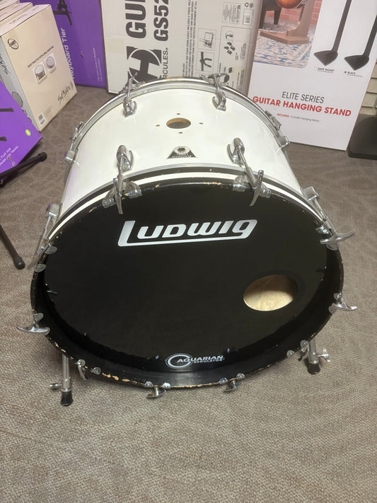 Ludwig Combo 22"x14" Bass Drum - White Cortex Wrap  (1978-1980)