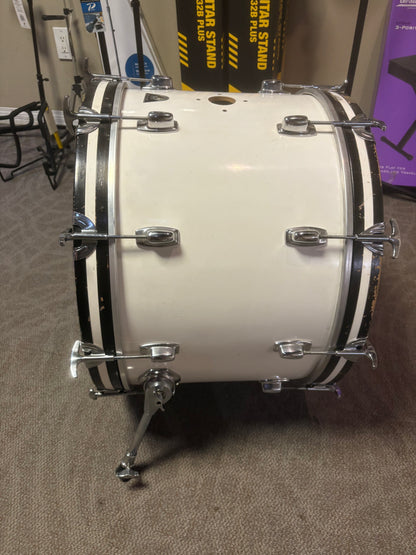 Ludwig Combo 22"x14" Bass Drum - White Cortex Wrap  (1978-1980)