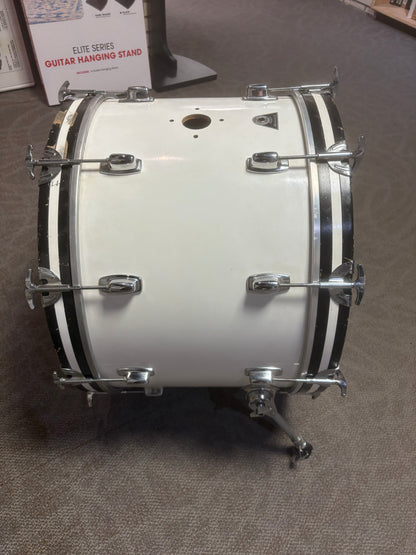 Ludwig Combo 22"x14" Bass Drum - White Cortex Wrap  (1978-1980)