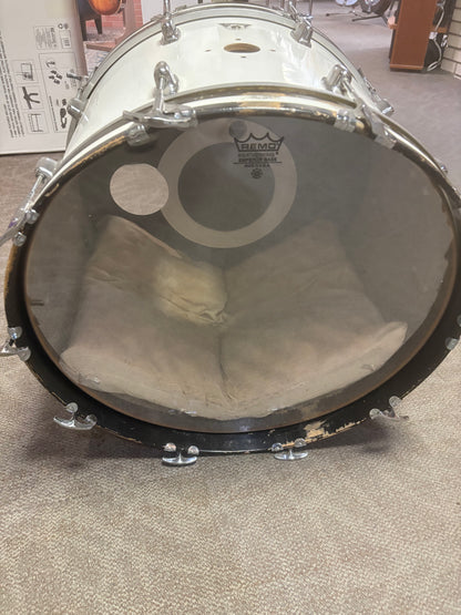 Ludwig Combo 22"x14" Bass Drum - White Cortex Wrap  (1978-1980)