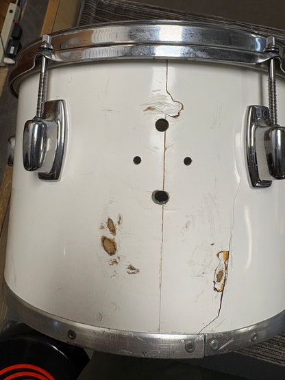 Ludwig Combo 12"x8" Concert Tom - White Cortex Wrap (1978-1980)