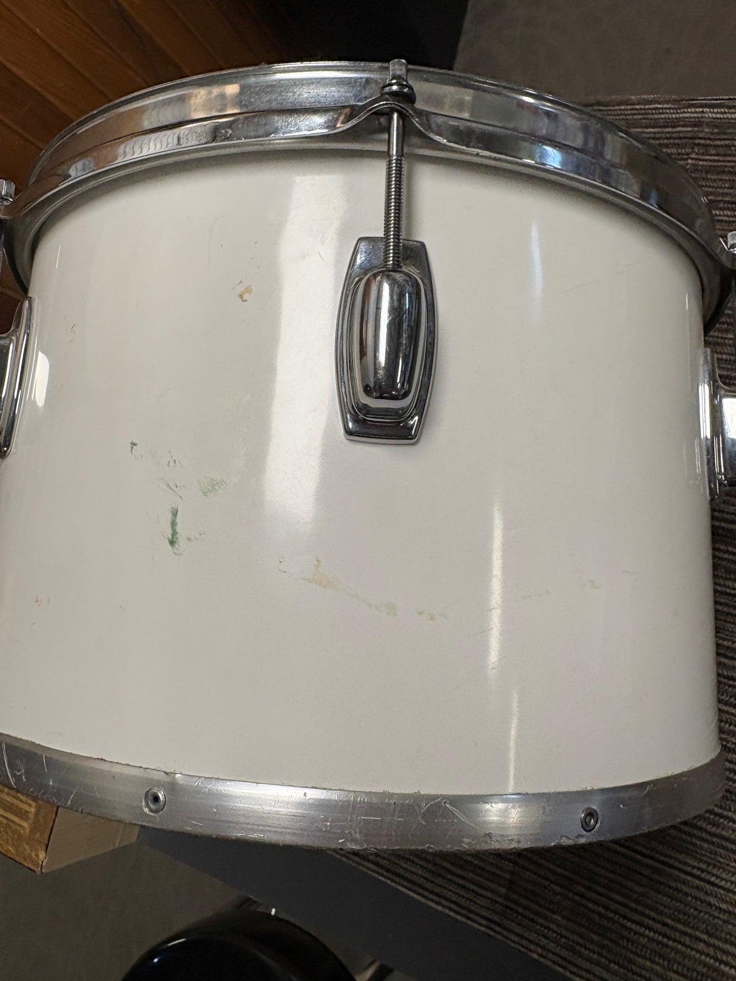 Ludwig Combo 12"x8" Concert Tom - White Cortex Wrap (1978-1980)