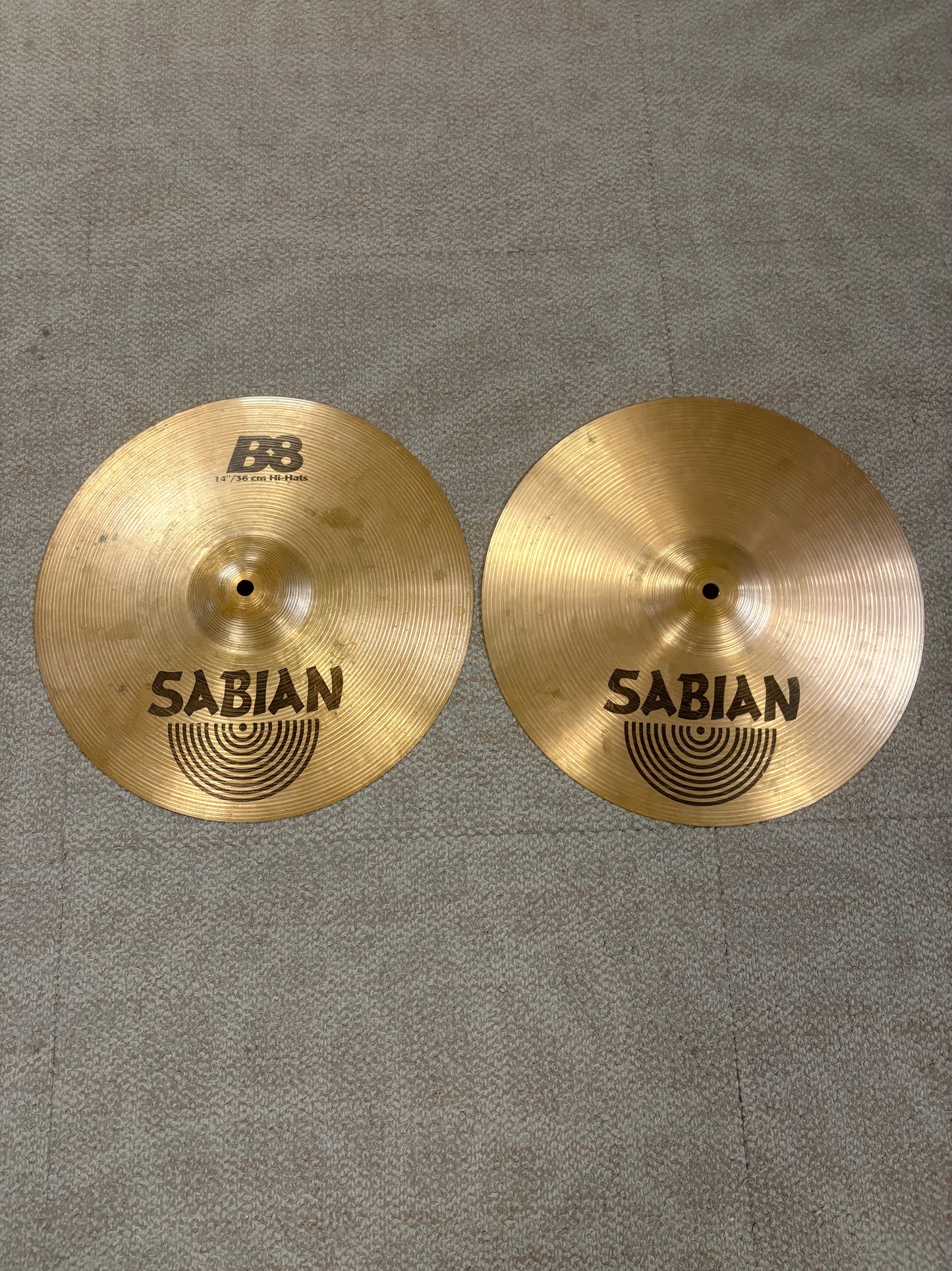 Sabian 14" B8 Hi-Hat Cymbals (Used)