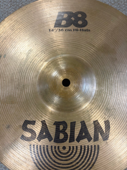 Sabian 14" B8 Hi-Hat Cymbals (Used)