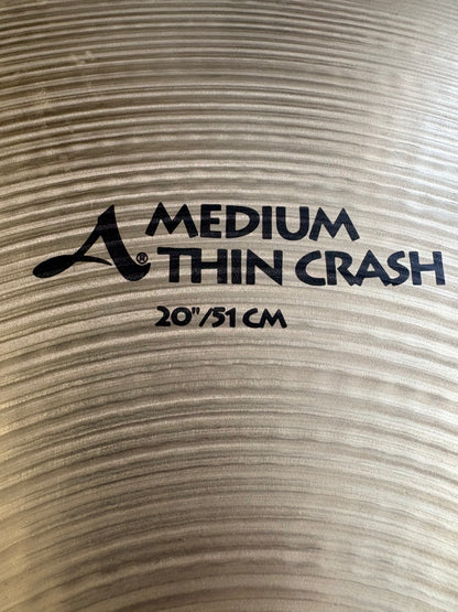 Zildjian A 20" Medium Thin Crash Cymbal (Used)