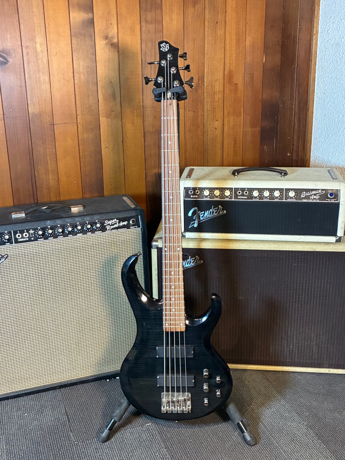 Ibanez BTB305FM Standard 5-String Active Bass Guitar - Transparent Black (2008-2010)