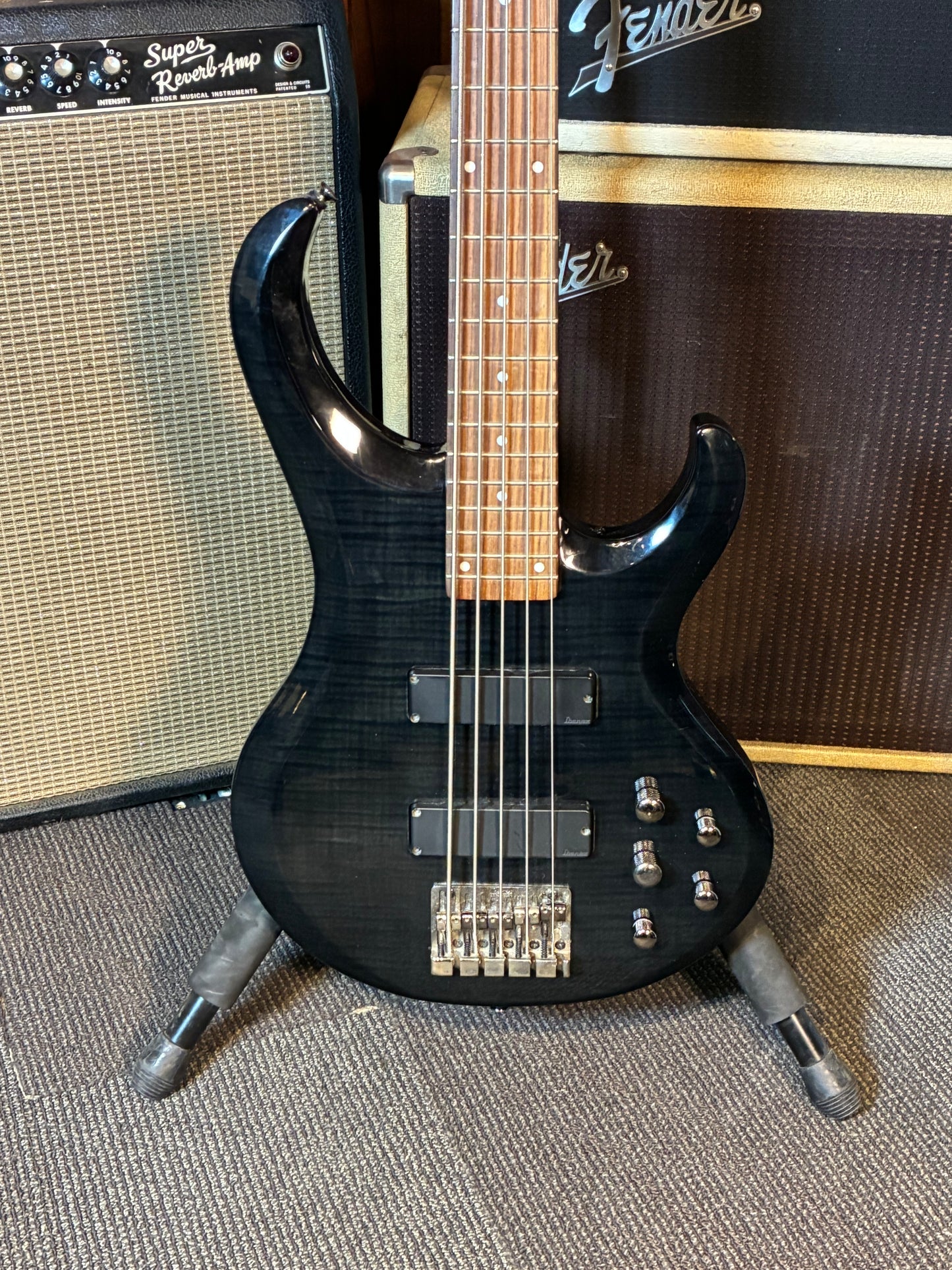 Ibanez BTB305FM Standard 5-String Active Bass Guitar - Transparent Black (2008-2010)