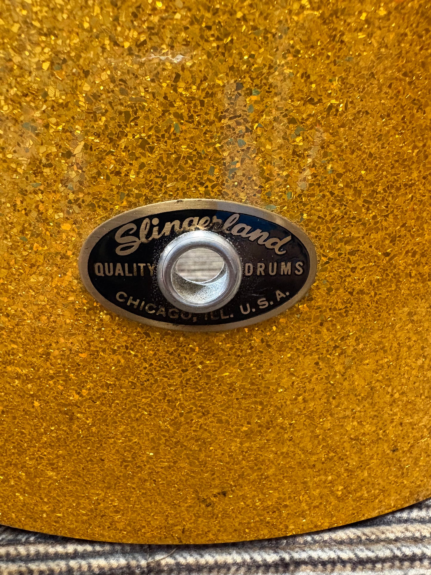 Slingerland Radio King Student Model 14"x5.5" 8-Lug Snare Drum - Sparkling Gold (Mid to Late 1950's)