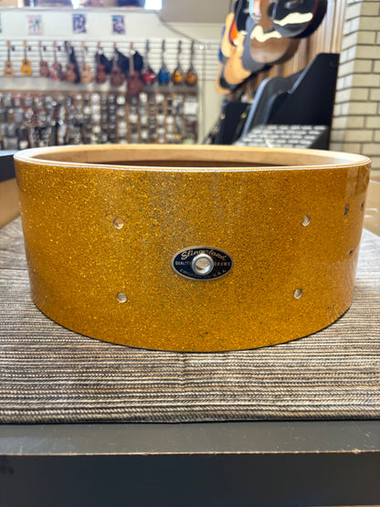 Slingerland Radio King Student Model 14"x5.5" 8-Lug Snare Drum - Sparkling Gold (Mid to Late 1950's)