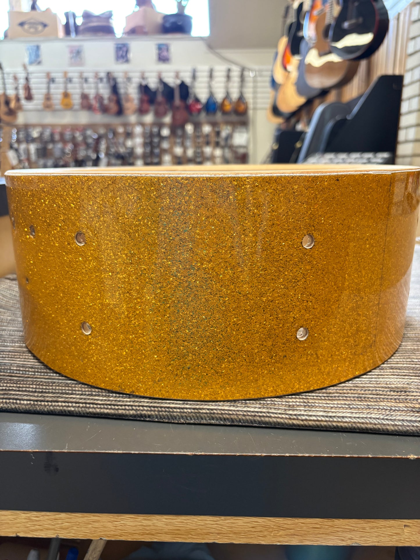 Slingerland Radio King Student Model 14"x5.5" 8-Lug Snare Drum - Sparkling Gold (Mid to Late 1950's)