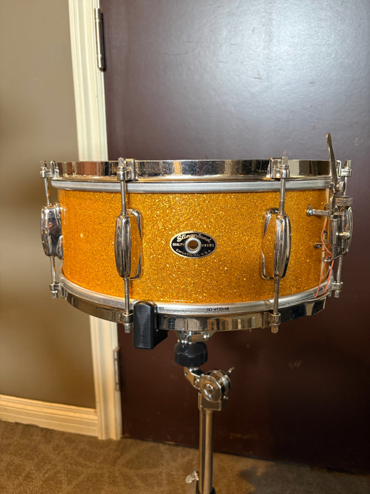 Slingerland Radio King Student Model 14"x5.5" 8-Lug Snare Drum - Sparkling Gold (Mid to Late 1950's)