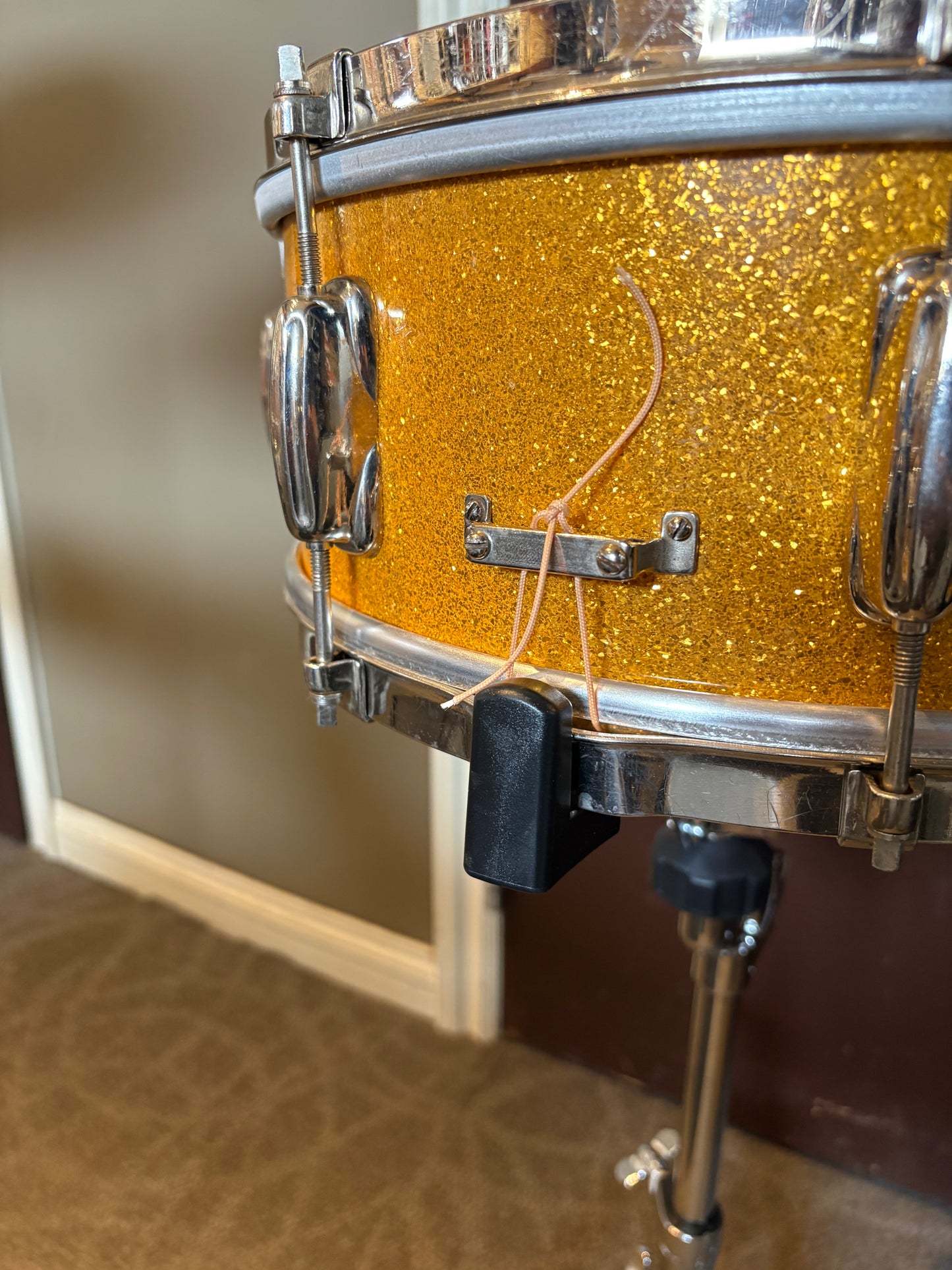Slingerland Radio King Student Model 14"x5.5" 8-Lug Snare Drum - Sparkling Gold (Mid to Late 1950's)