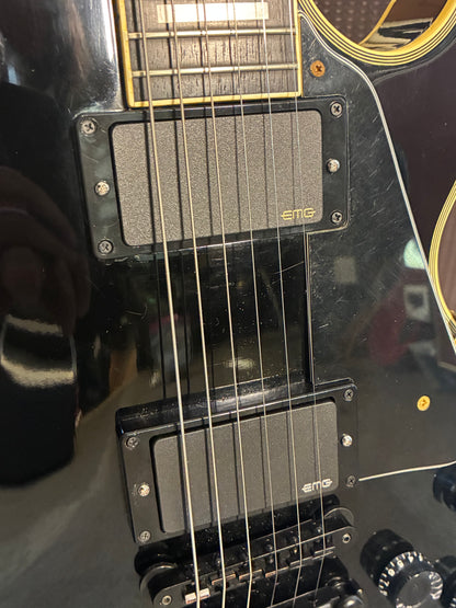 Burny Made in Japan RLC-70 Electric Guitar - Ebony (1980's)