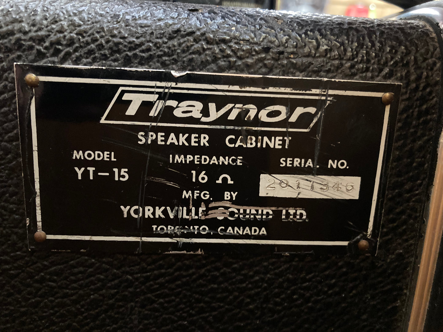 Traynor YT-15 2x15" Guitar/Bass Cabinet (1970's)