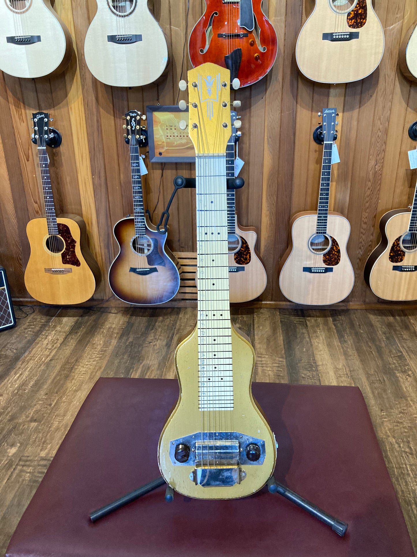 Harmony H3 Lapsteel Guitar w Gig Bag 1950 s