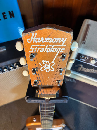 Harmony H44 Stratotone Electric Guitar w/Case -  Copper Bronze Finish (1950's)