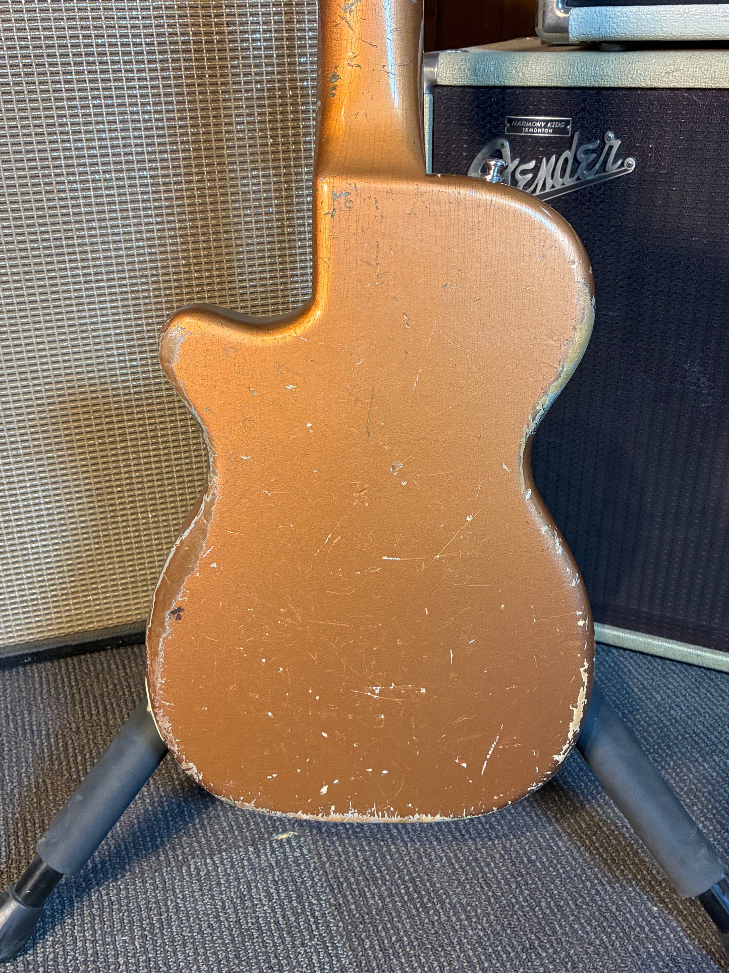 Harmony H44 Stratotone Electric Guitar w/Case -  Copper Bronze Finish (1950's)
