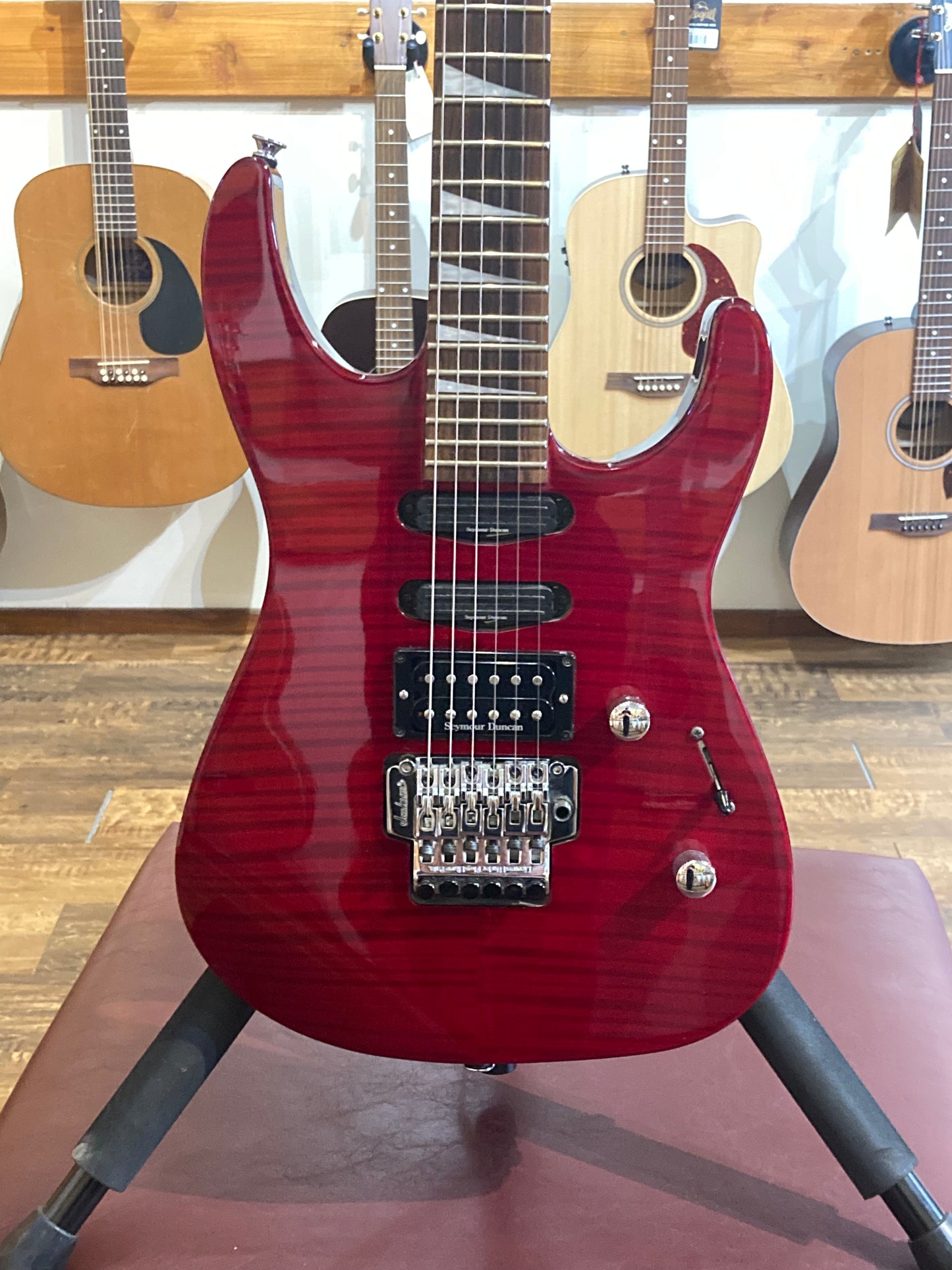 Jackson Pro Series SL3 MIJ w/Case - Transparent Red (2000's)