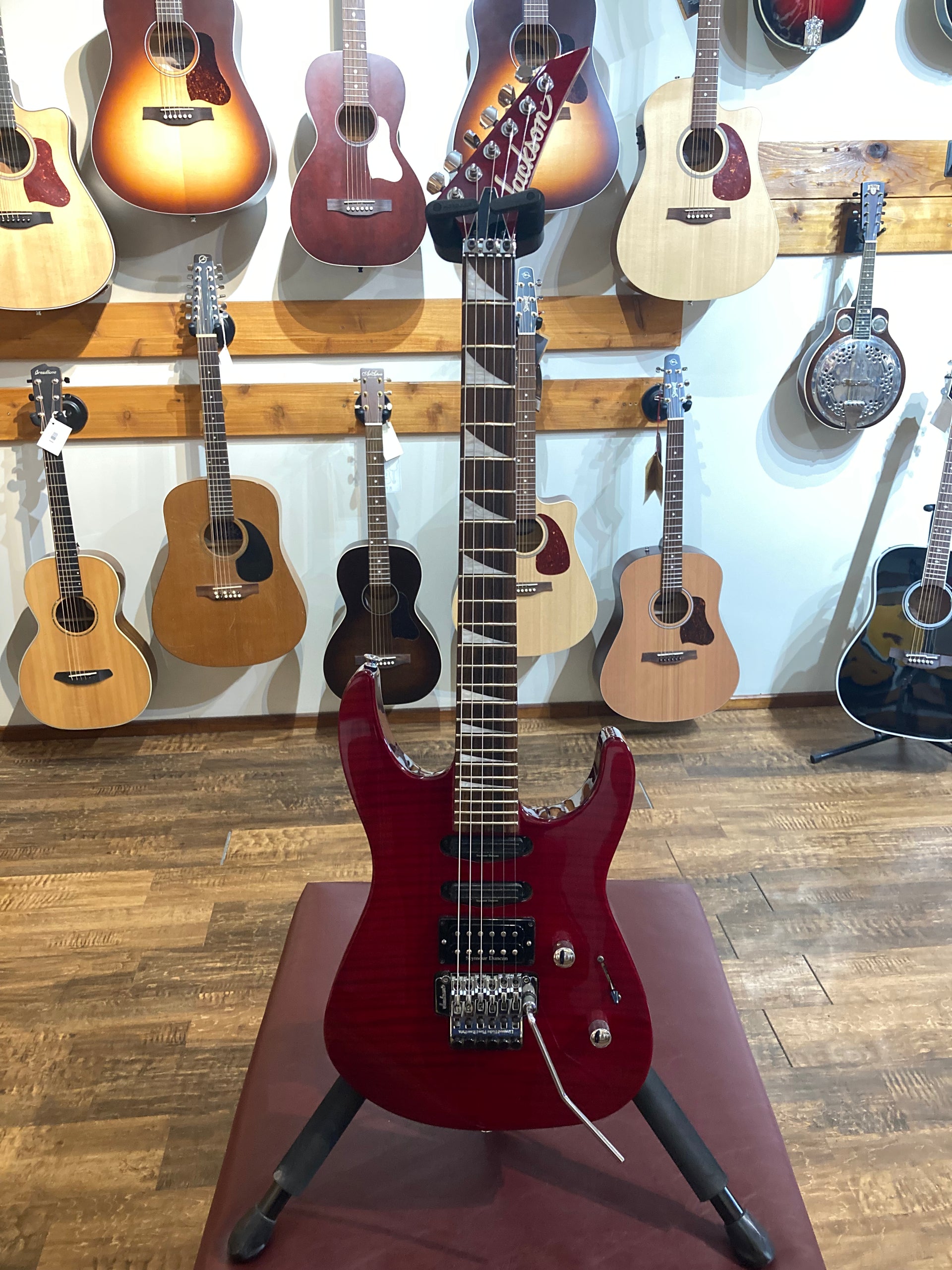 Jackson Pro Series SL3 MIJ w/Case - Transparent Red (2000's