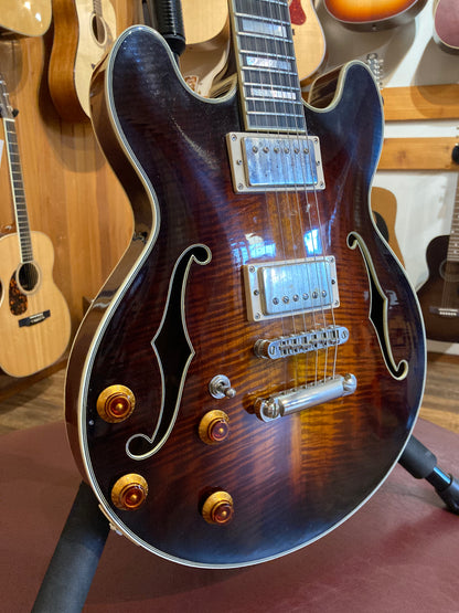 Eastman T184MX Thinline Semi-Hollow Body Left Handed Electric Guitar w/Case - Classic Finish (2009)