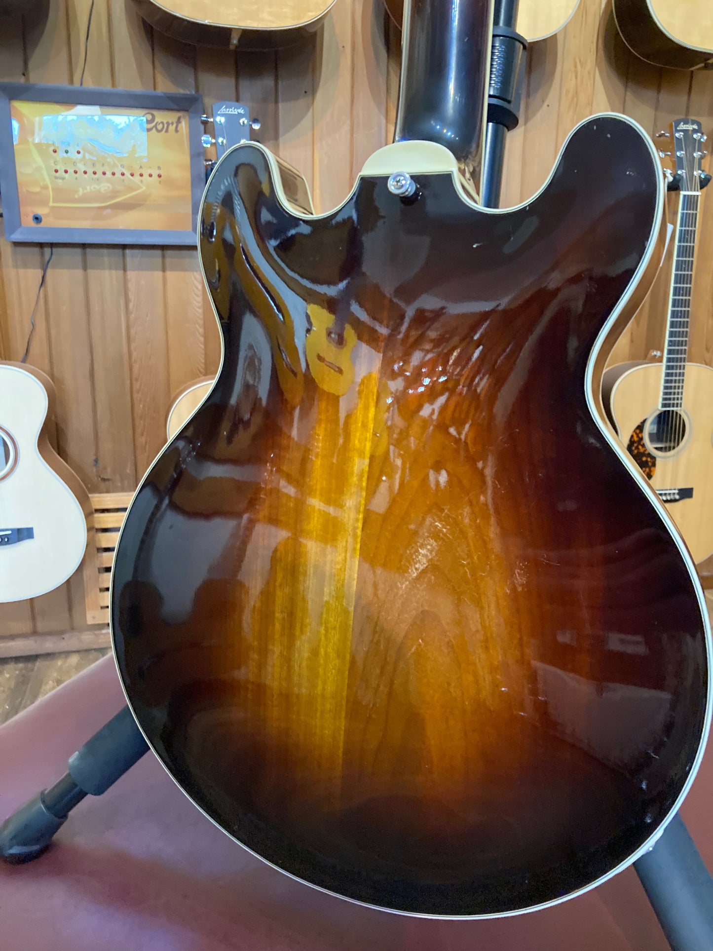 Eastman T184MX Thinline Semi-Hollow Body Left Handed Electric Guitar w/Case - Classic Finish (2009)