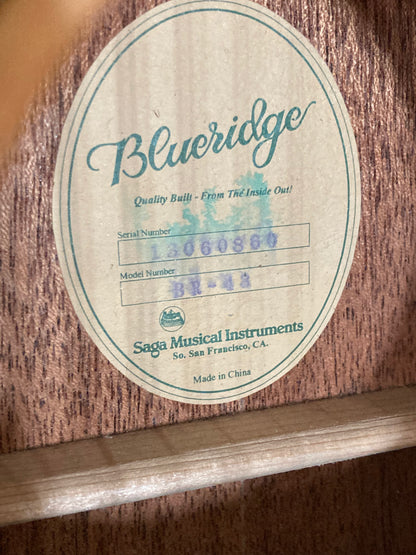 Blueridge BR-43 Contemporary Series 000 Guitar w/Bag (Used)