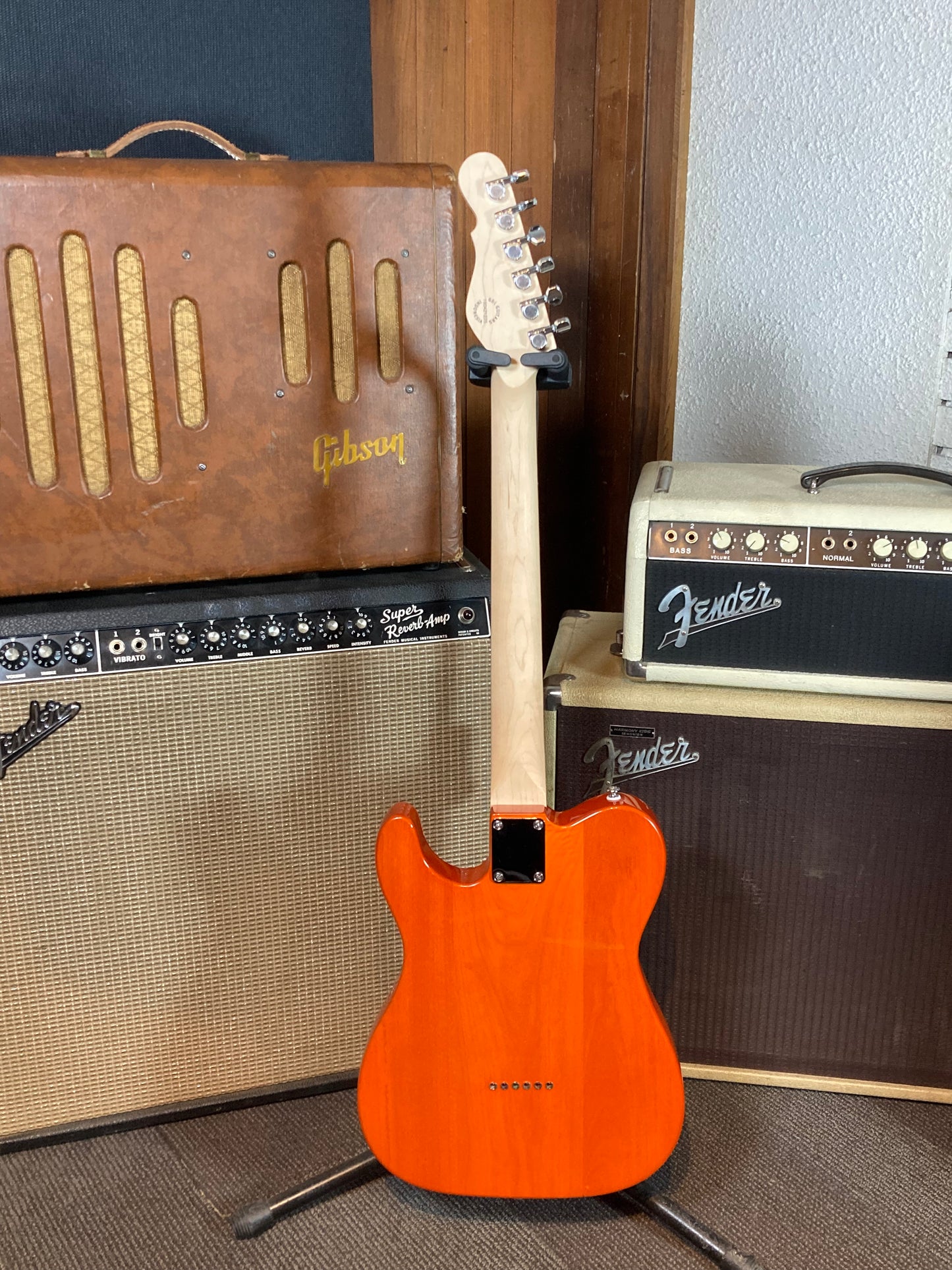 G&L Tribute ASAT Classic Bluesboy Semi-Hollow Electric Guitar - Clear Orange (Serial# 190421225)