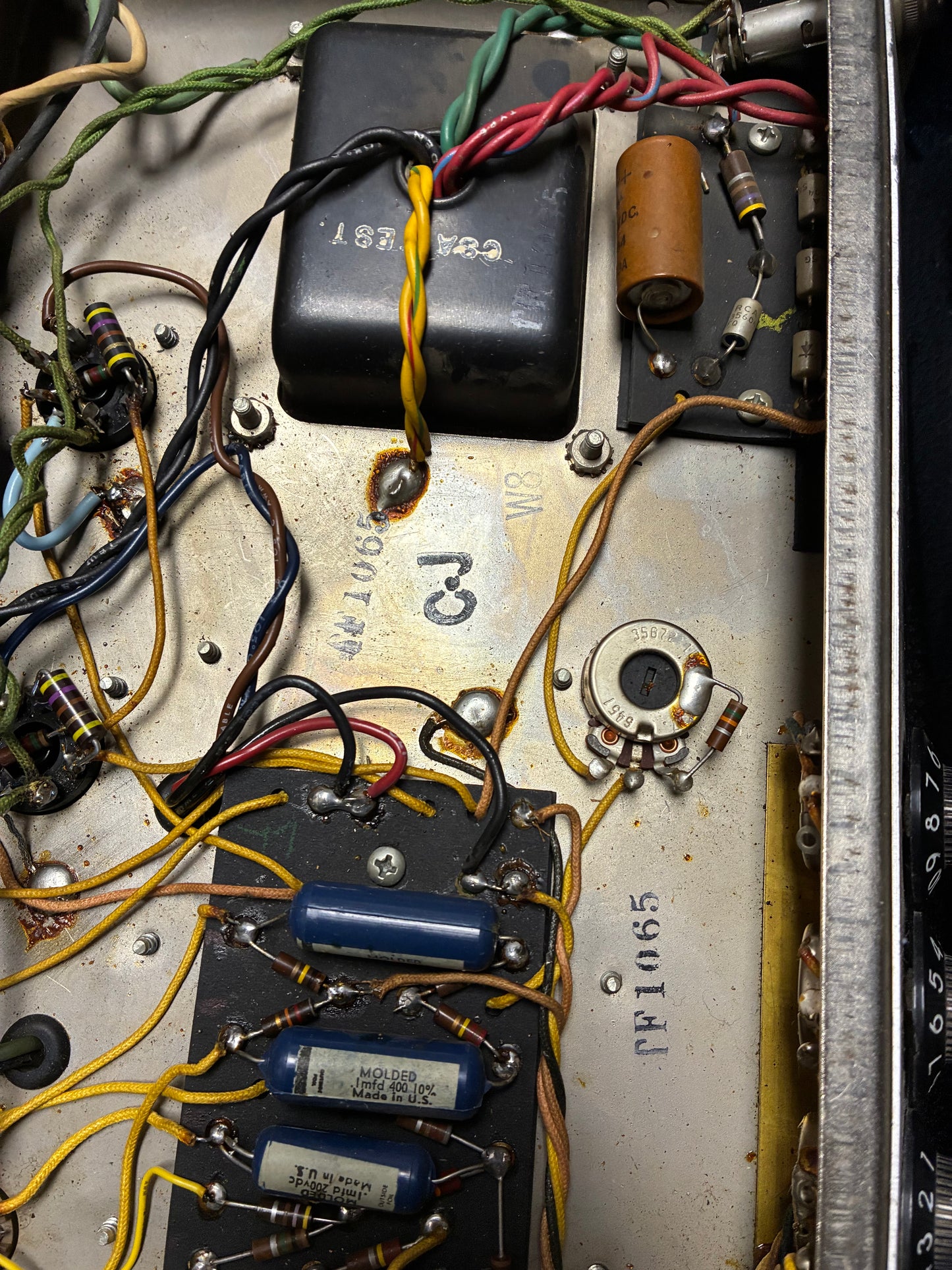 Fender Bassman AA864 Black Panel 50w Amplifier Head (1965)