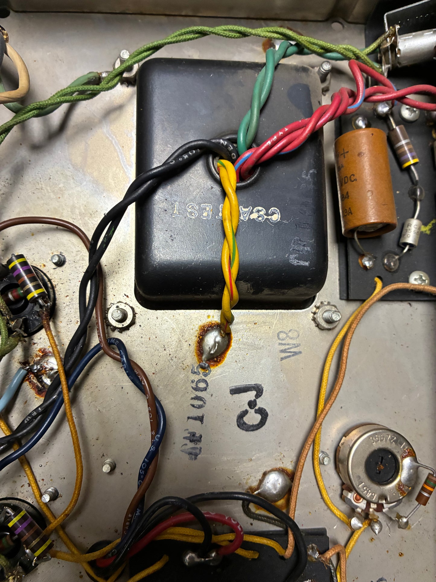 Fender Bassman AA864 Black Panel 50w Amplifier Head (1965)