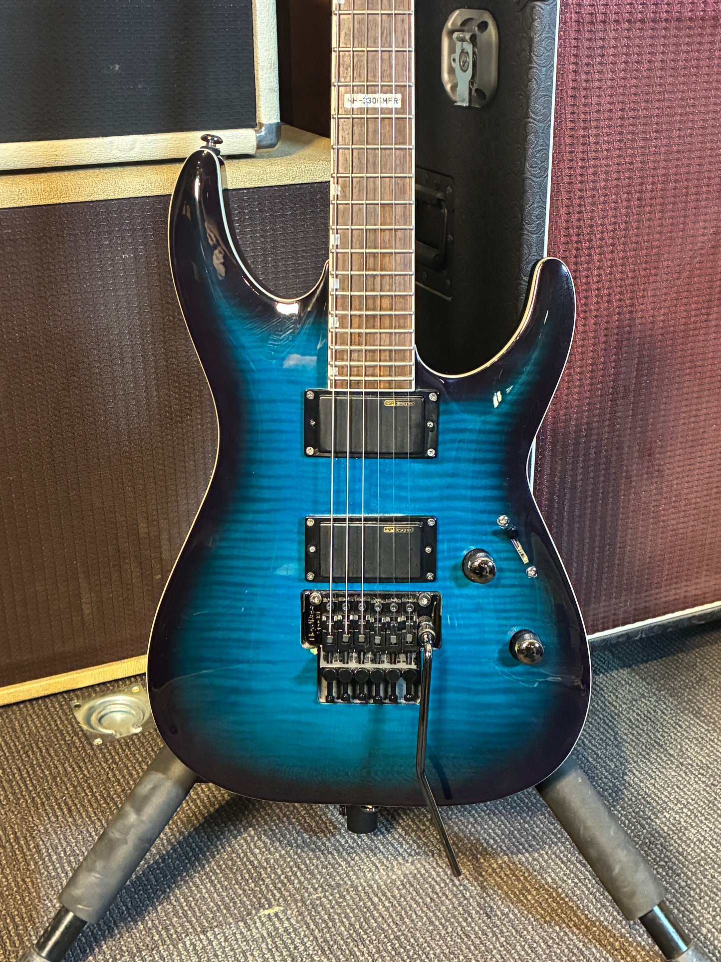 LTD MH-330 Electric Guitar w/Floyd Rose Bridge - See Through Blue Sunburst (Used)