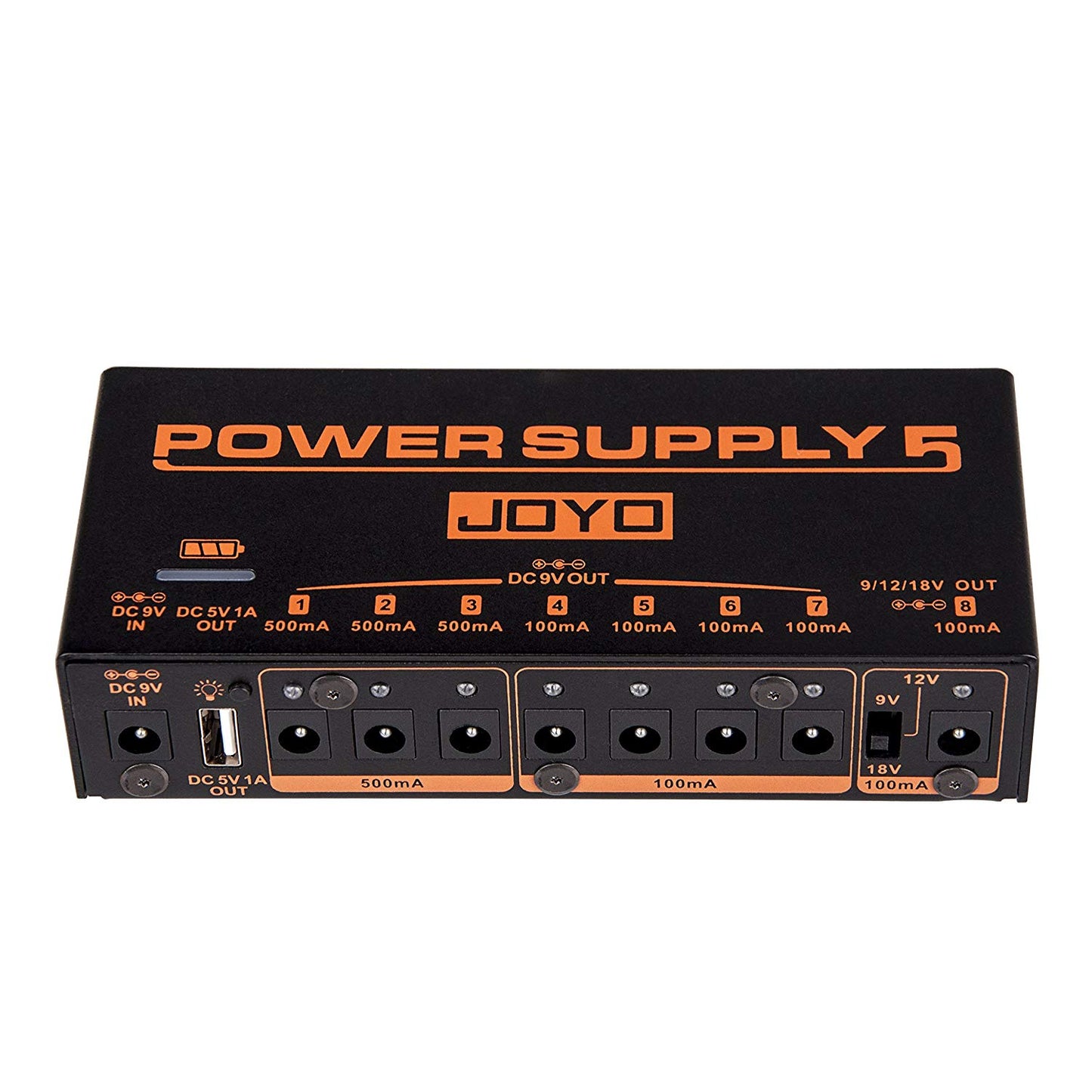 Joyo JP-05 Rechargeable Power Supply w/8 DC Outputs & 1 USB-A Output