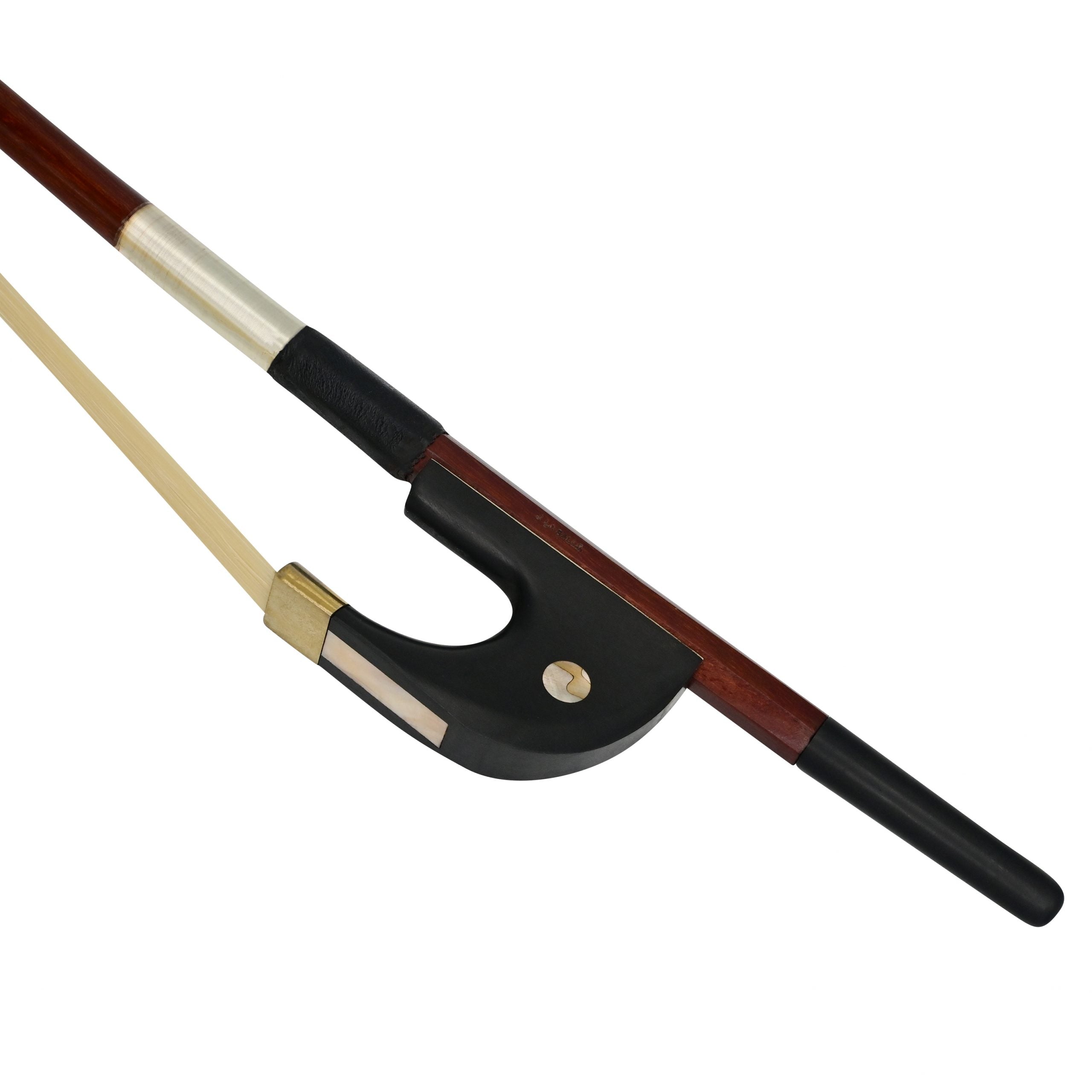 Fiddles For Sale J. LaSalle Brazilwood Violin Bow 1/4 Size - Student Grade Violin Bow With Genuine Horsehair Ebony Frog Student Bow