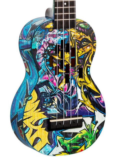 Mahalo Art II Series Soprano Ukulele w/ Gig Bag - Graffiti