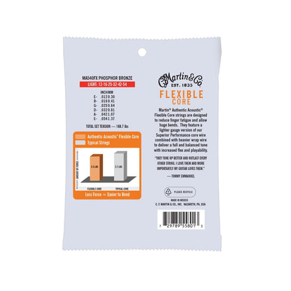 Martin MA540FX Tommy Emmanuel Signature Acoustic Guitar Strings - Light (.012-.054)