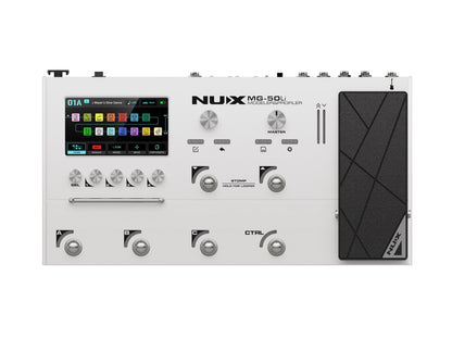 NUX MG50-LI Amp/Effect Modeler & Profiler w/Rechargeable Battery - White