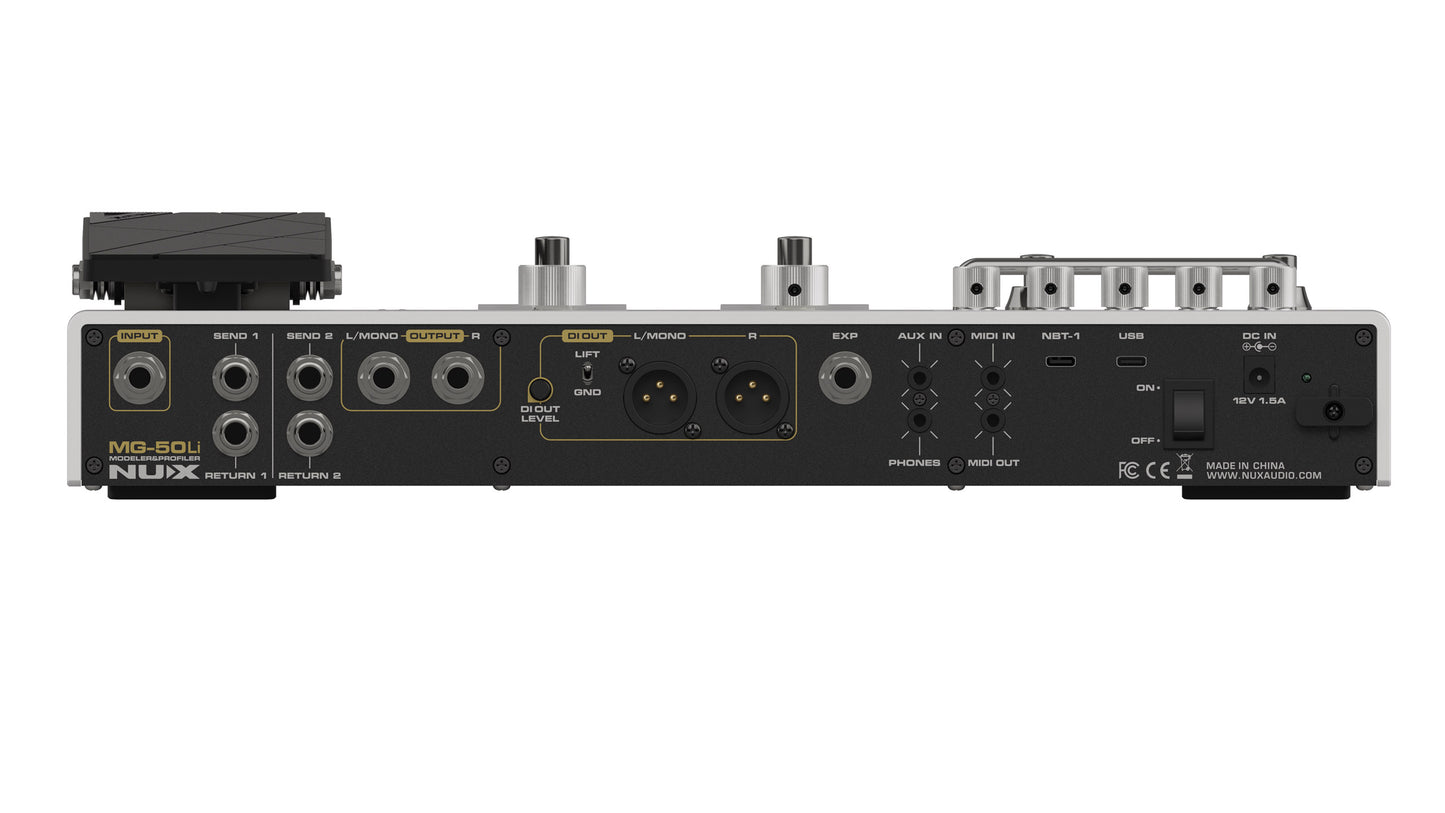 NUX MG50-LI Amp/Effect Modeler & Profiler w/Rechargeable Battery - White