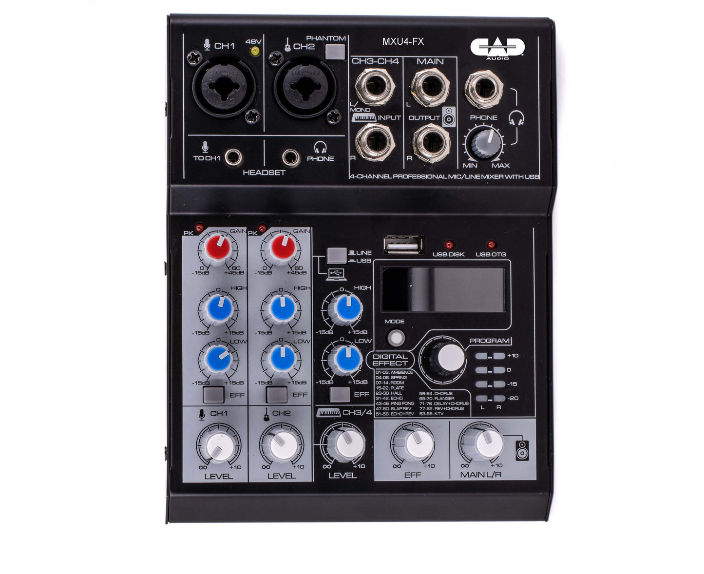 CAD 4-Channel Mixer With USB Interface & Digital Effects