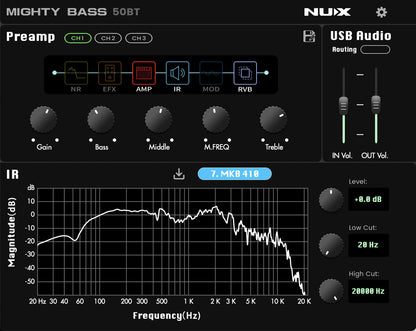 NUX Mighty Bass 50w 1x6.5" Bluetooth Compact Modeling Bass Amp